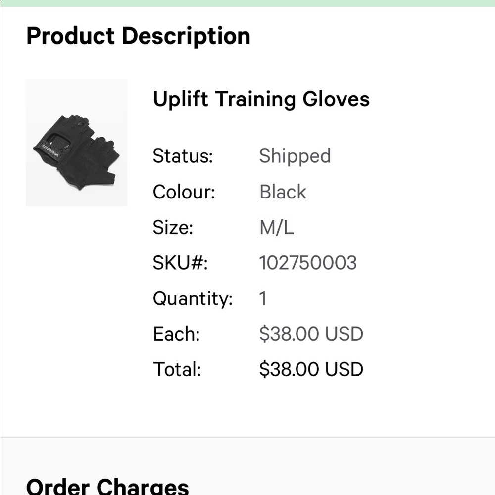 Lululemon training gloves